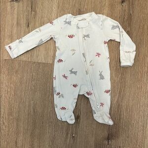 Carter's White and Gray Footies Soft One Piece